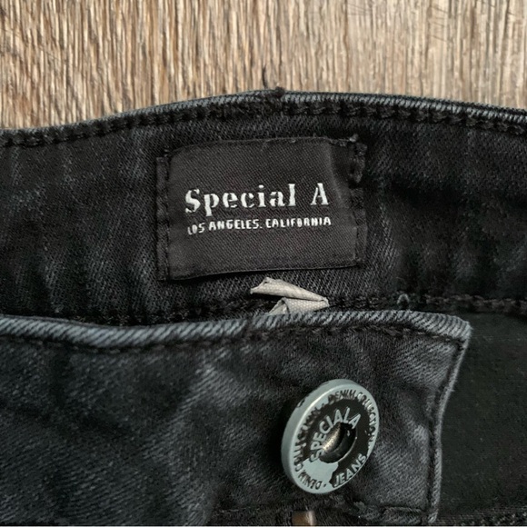 Black Distressed Skinny Jeans Size 11 - Picture 8 of 9